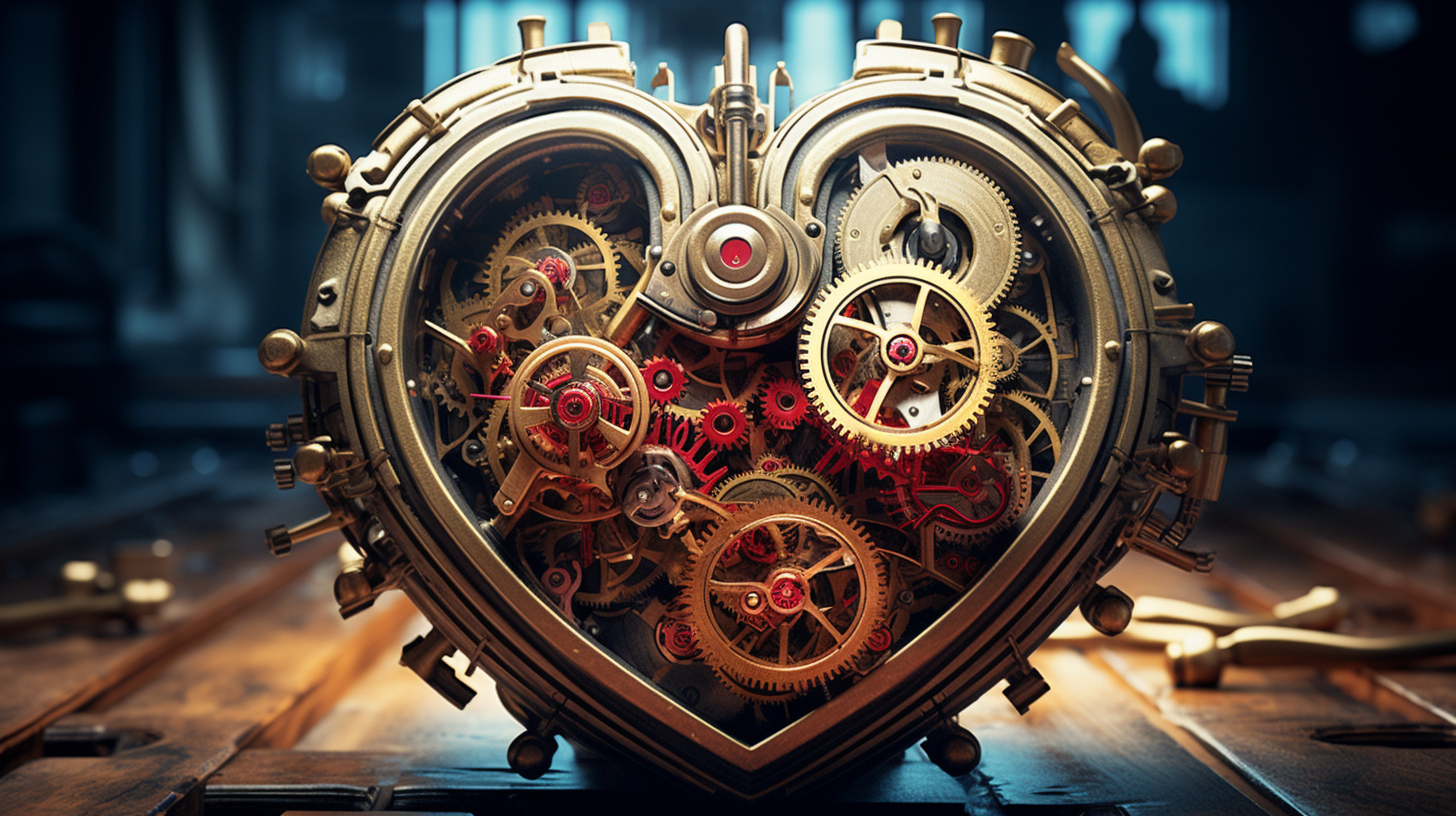 Realistic photo of the heart machine