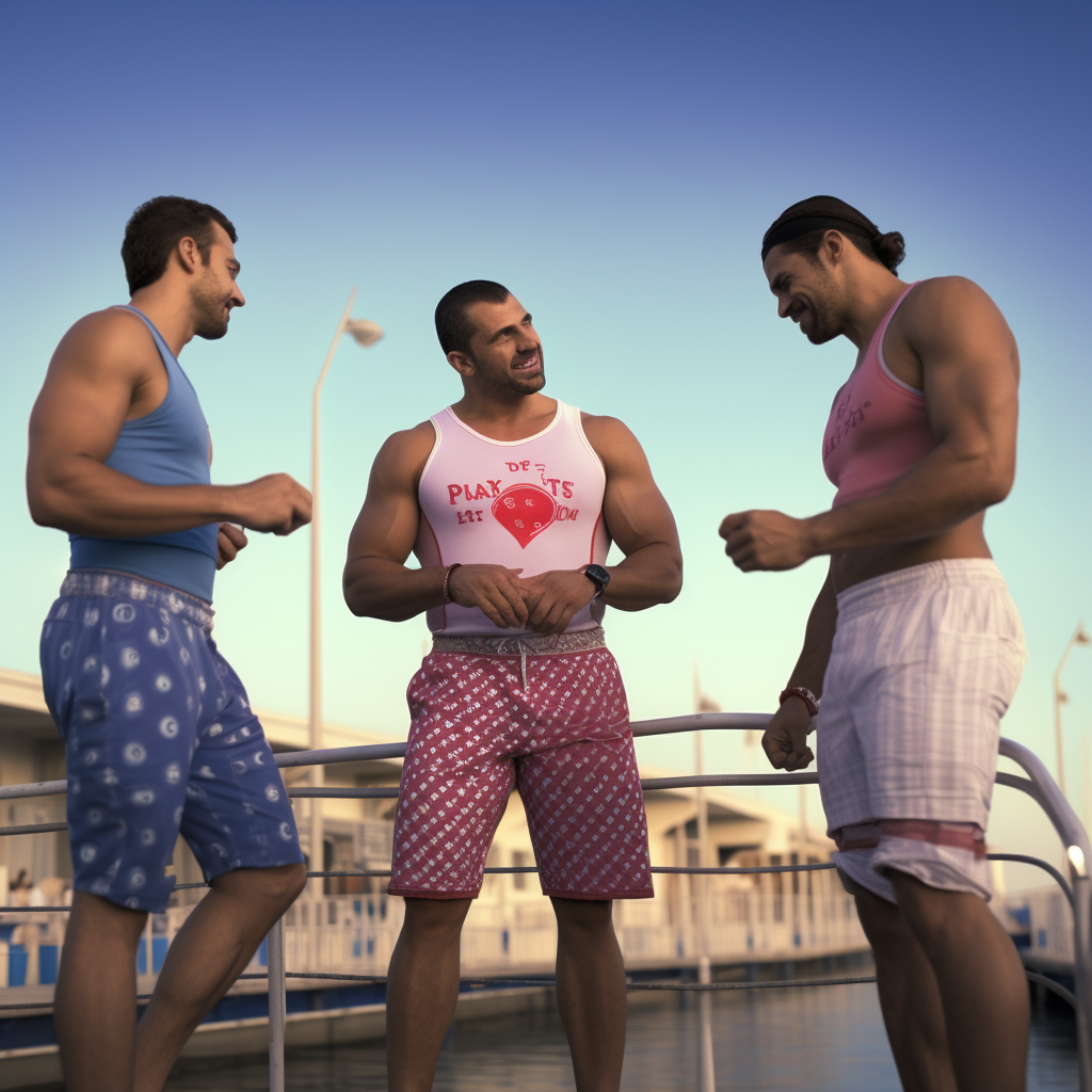 Muscular Middle Eastern Man in Swimpants