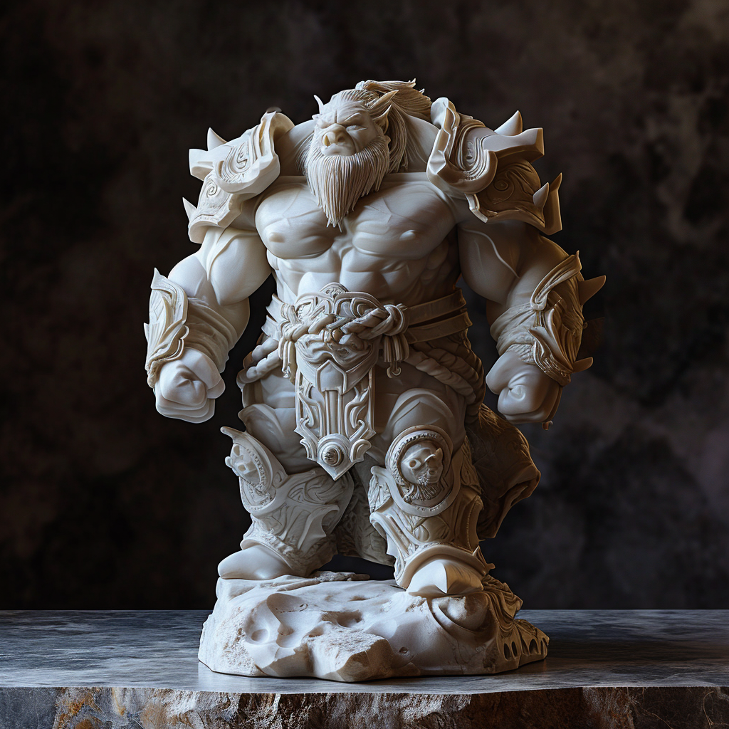 Statue of Hearthstone's Korrak, the Marvelous Character