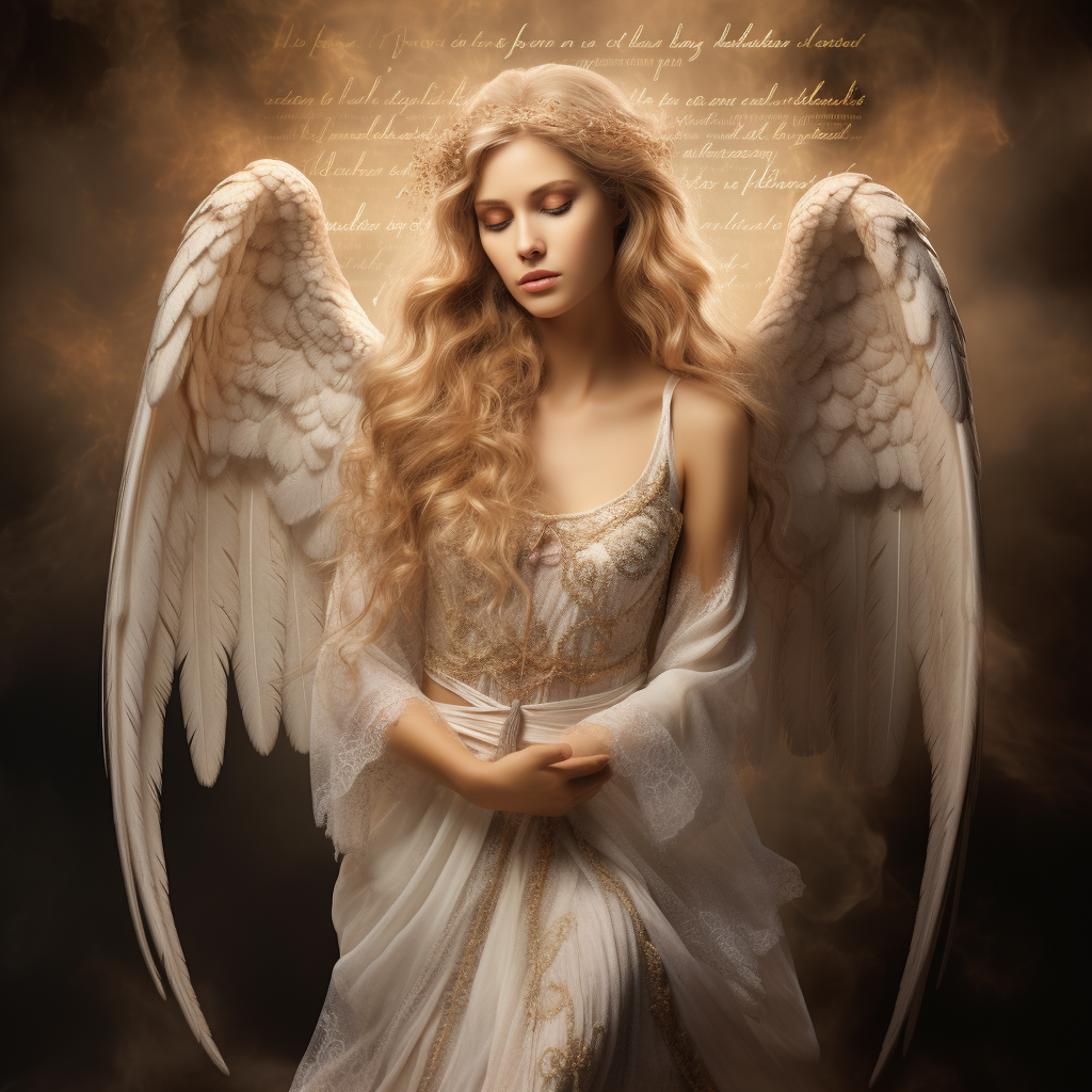 Inspiring quotes with heavenly angel image