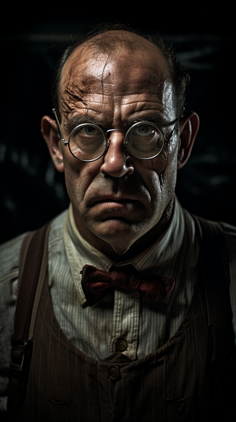 Image of a Creepy Heavy-Set Man with Glasses