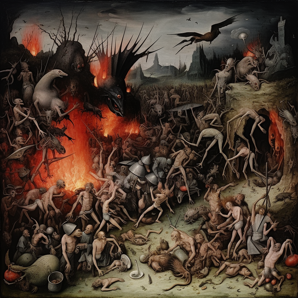 Sinister creatures in famous Bruegel painting