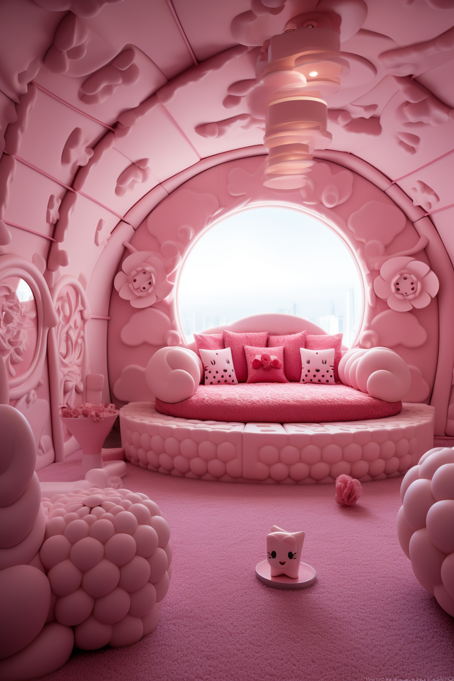 Cute Hello Kitty girls bedroom