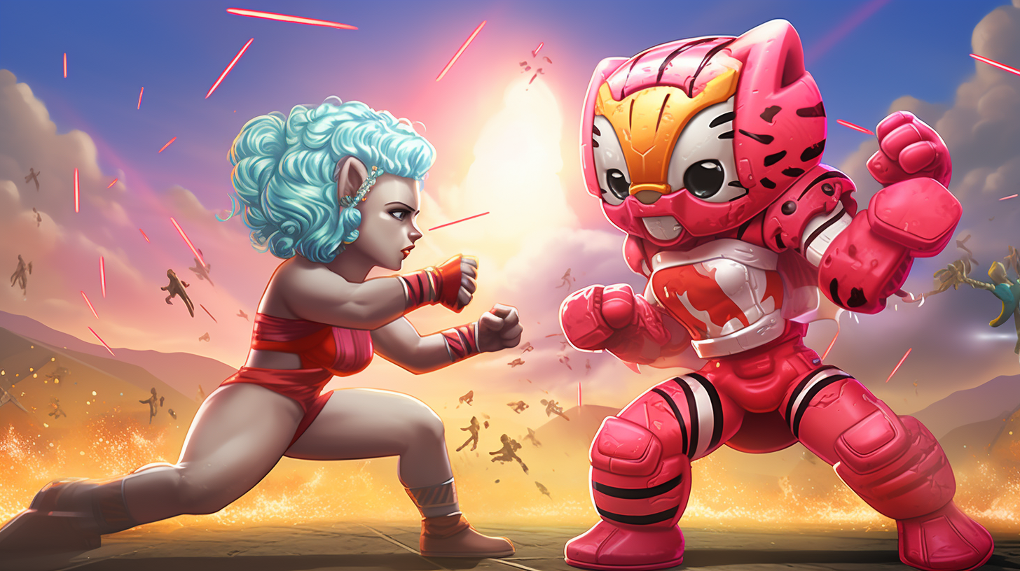 Hello Kitty meets WWE promotion image