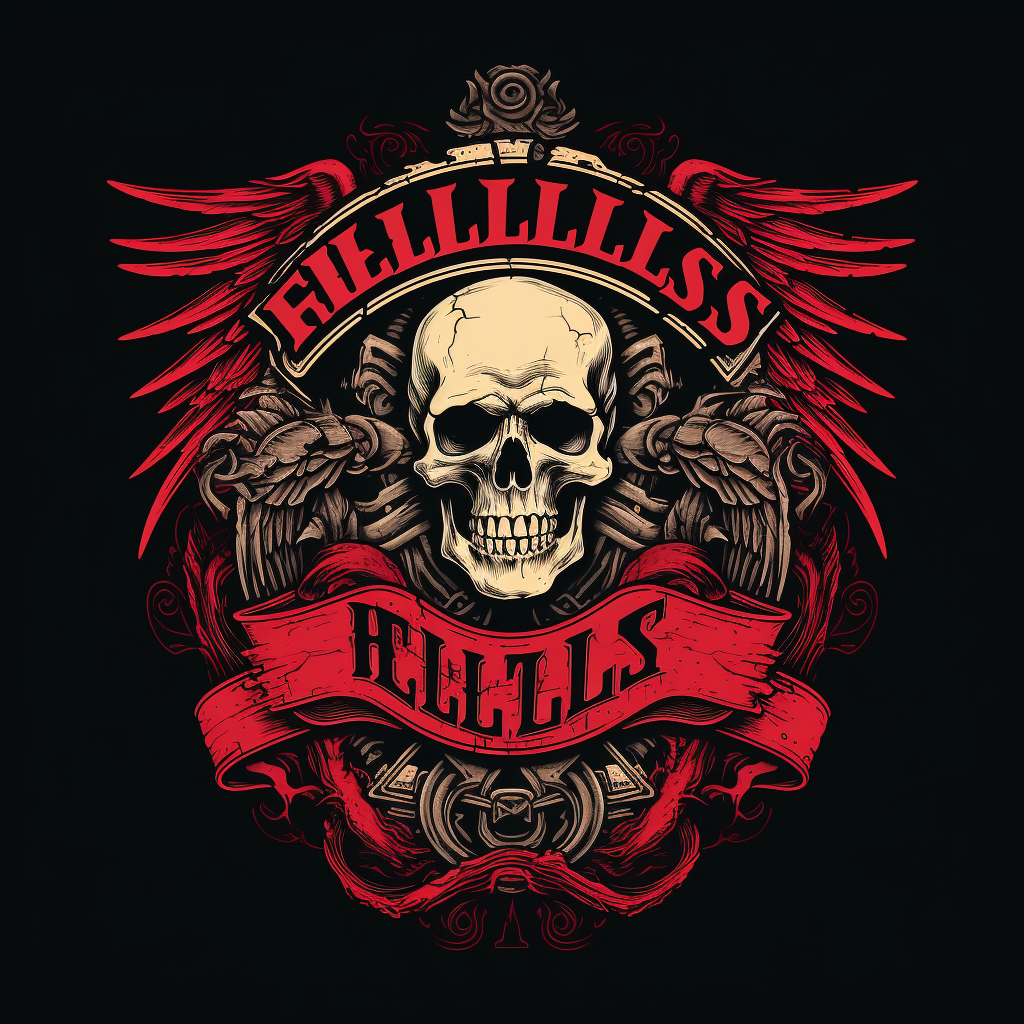 Logo design for Hells Doodles representing biker culture