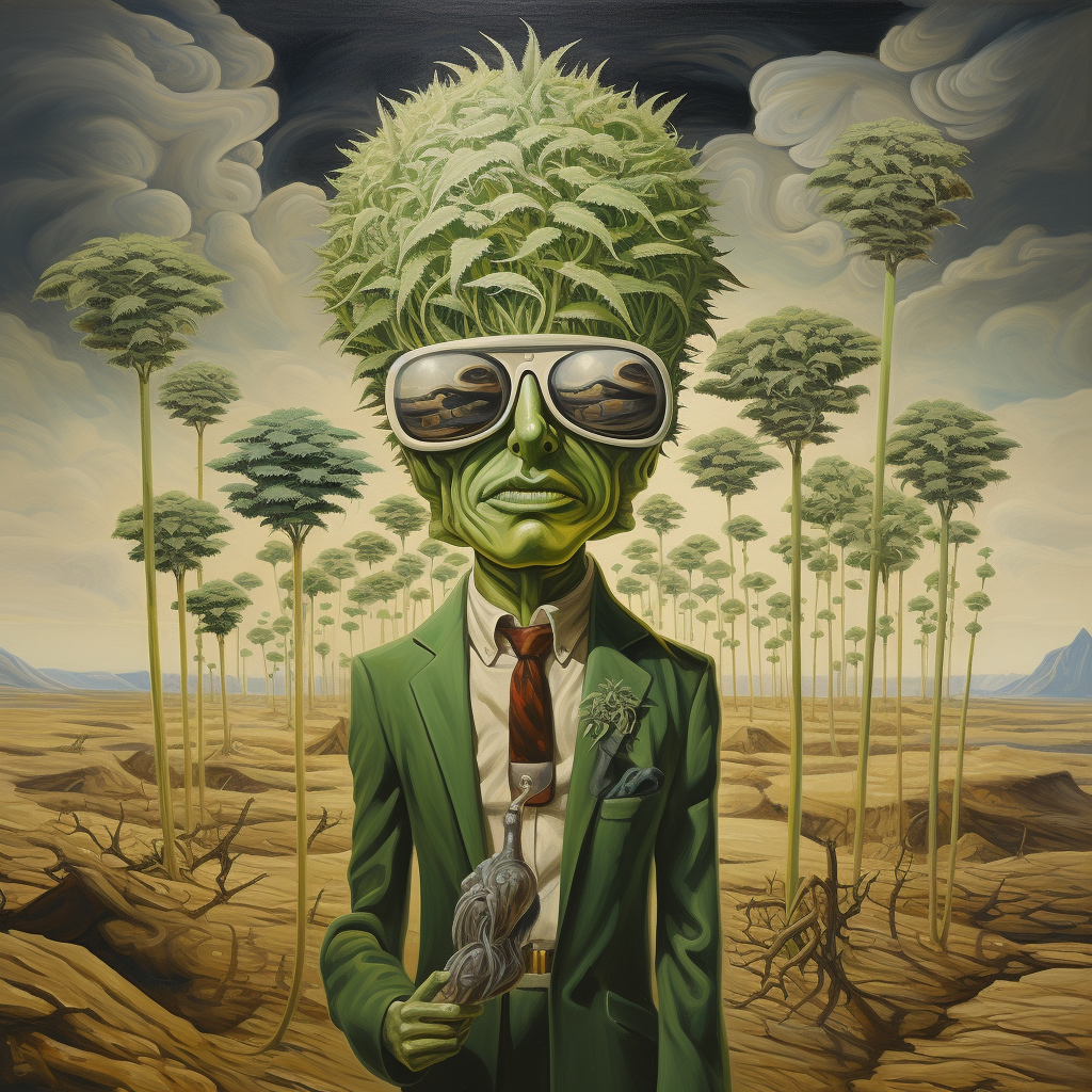 Beautiful hemp surrealist artwork