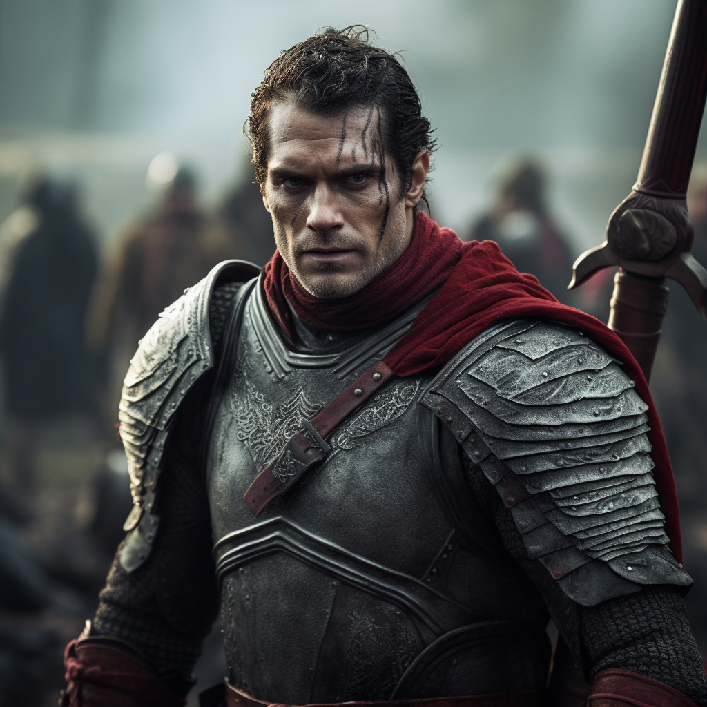 Henry Cavill as a Grey-skinned DND Orc