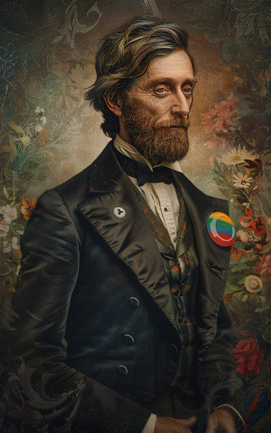 Thoreau Pride Flag Portrait