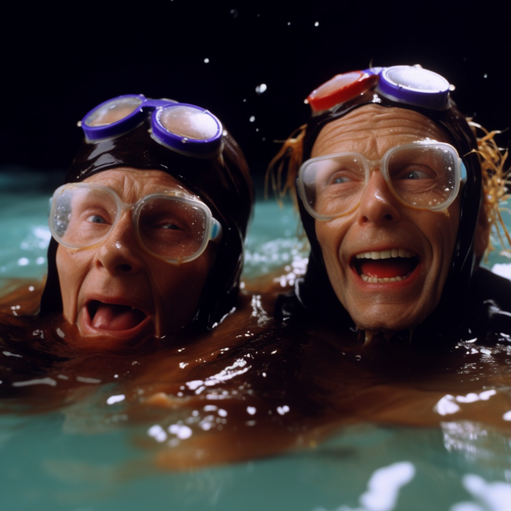 Henry and Jackie Zebrowski Swimming in Pudding