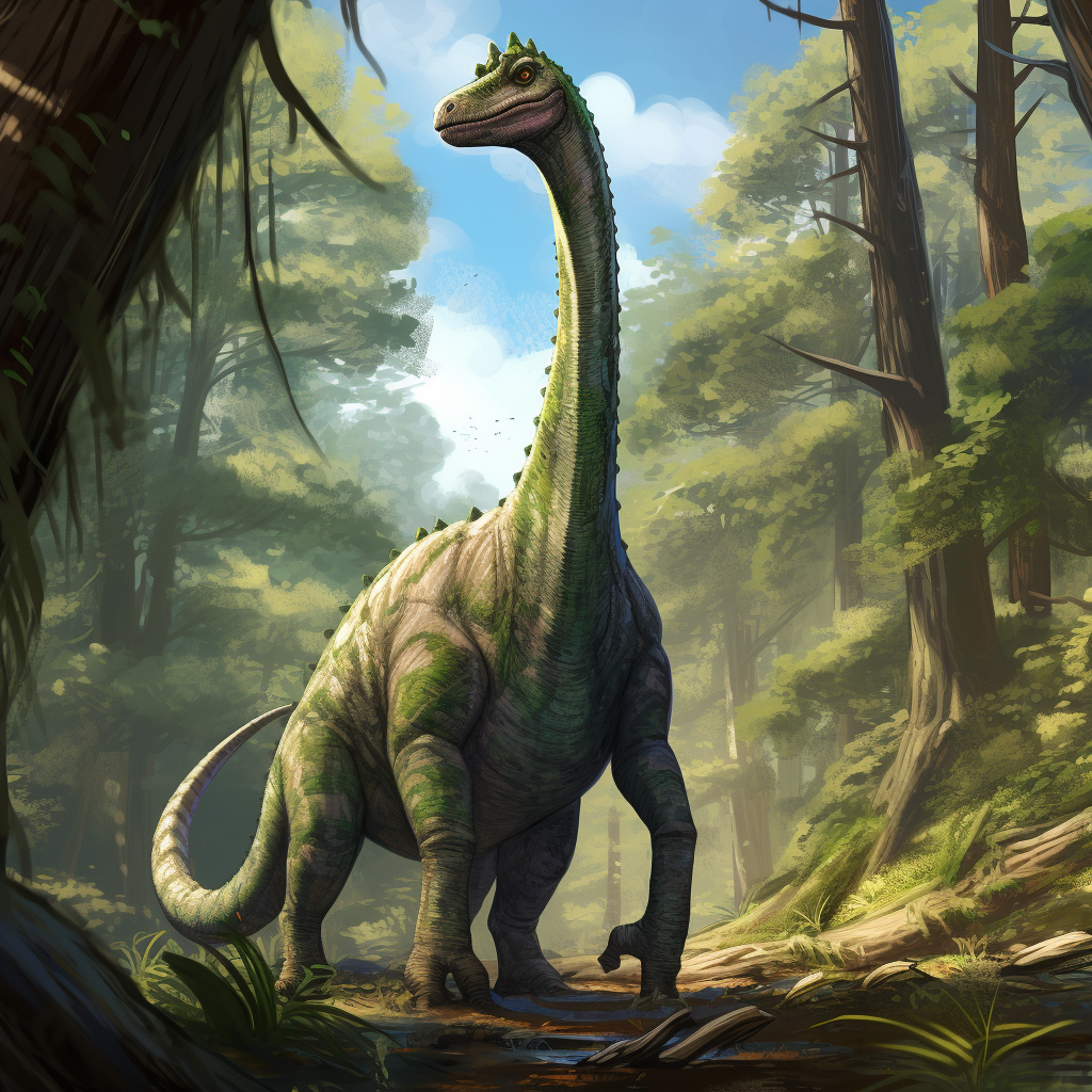 Herbivore Dinosaur with Long Neck