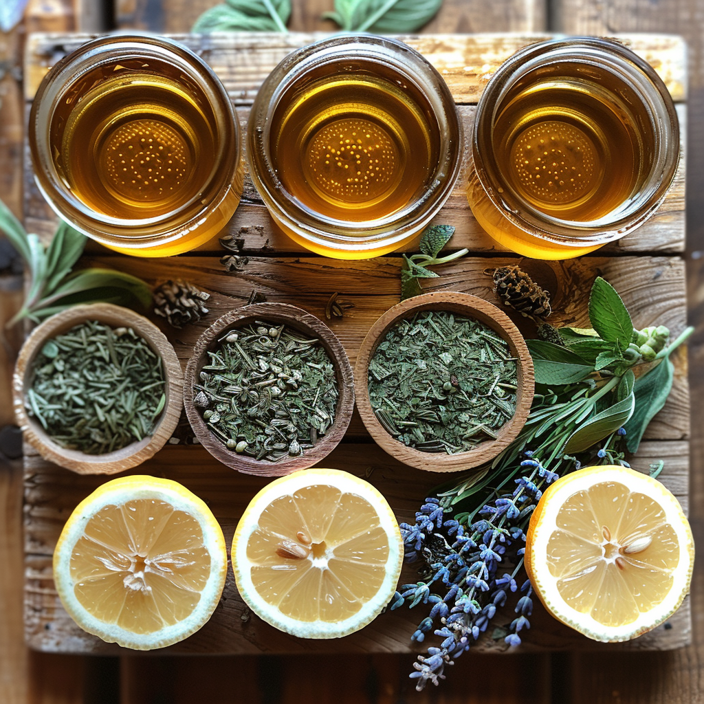 Herbs Tea Lemon Honey Photo