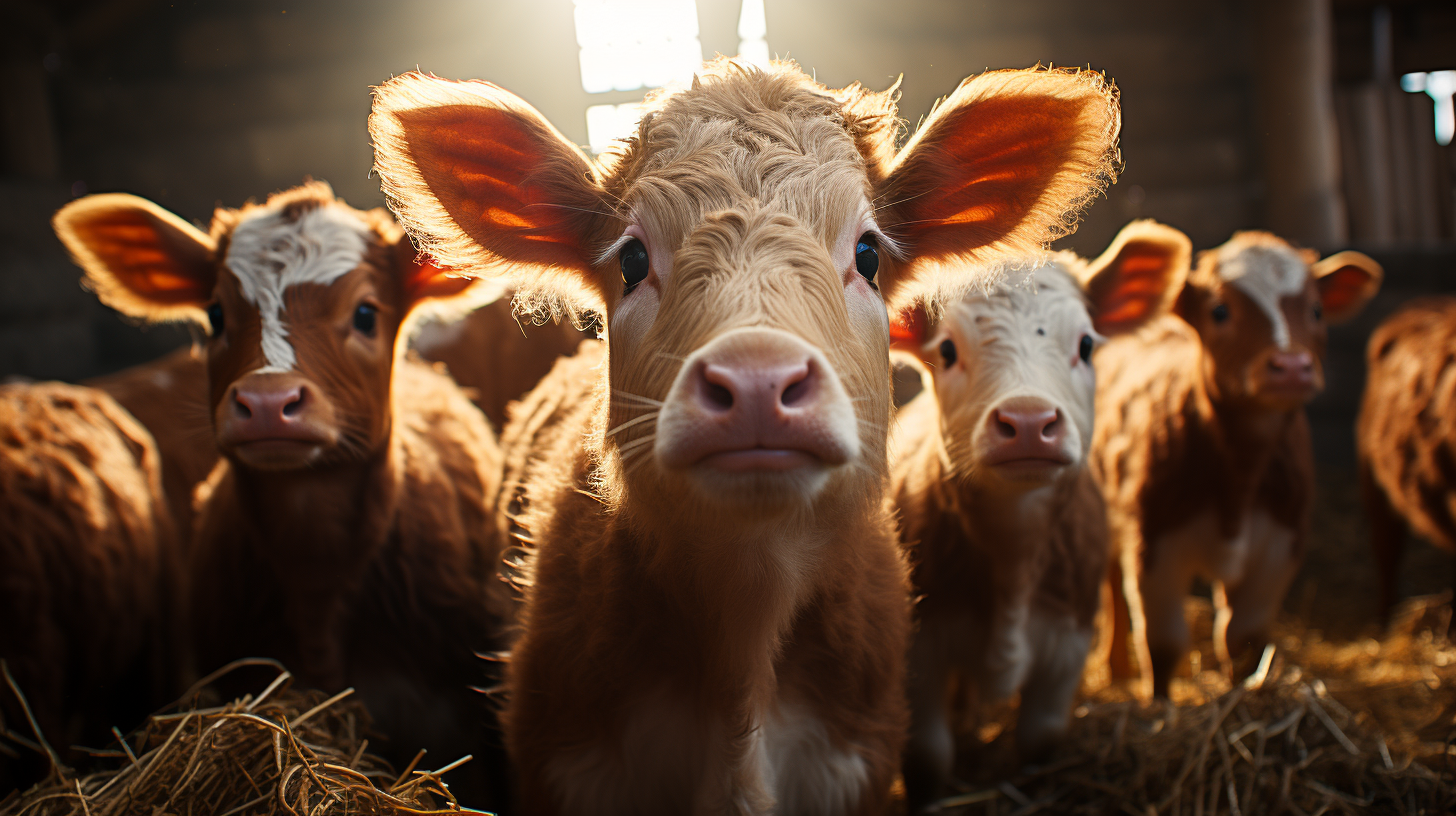 Herd of Starous on Farm in Mess