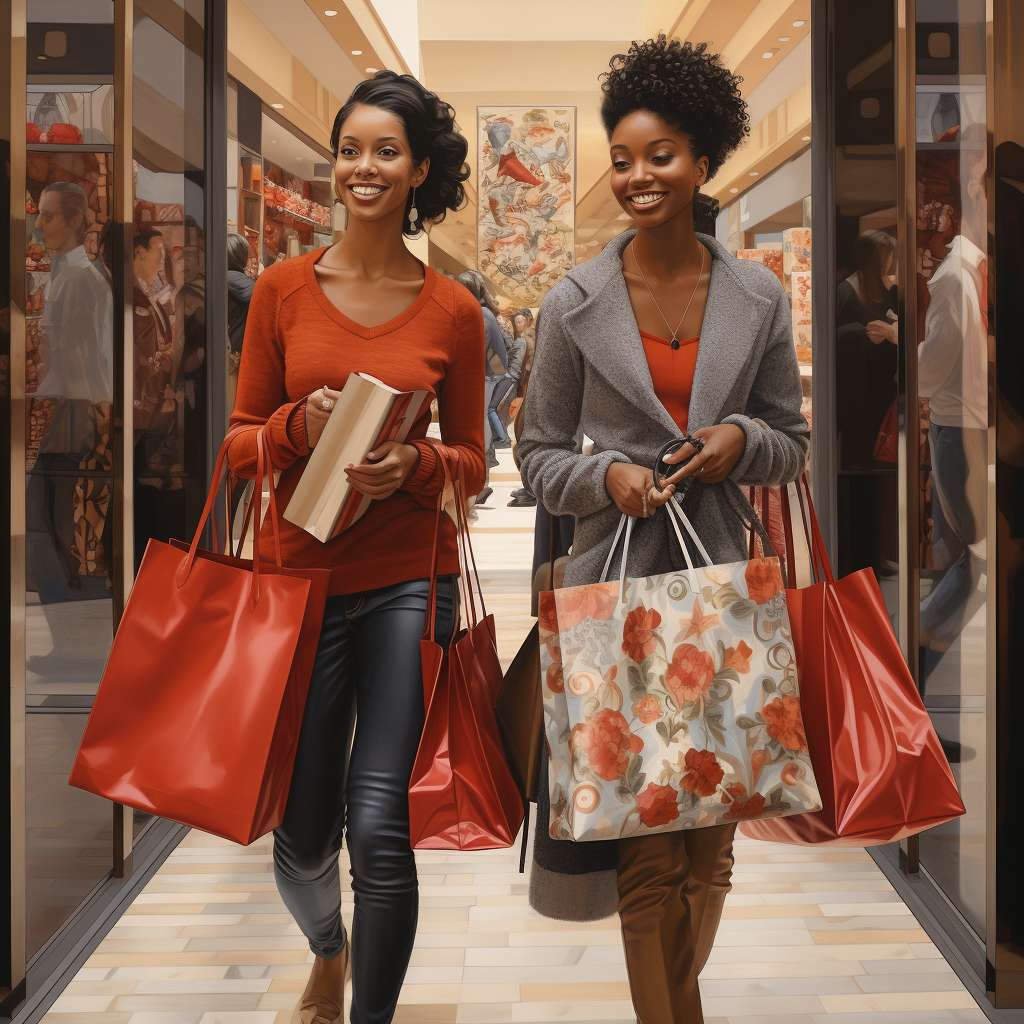 Two black women on a Hermes shopping spree