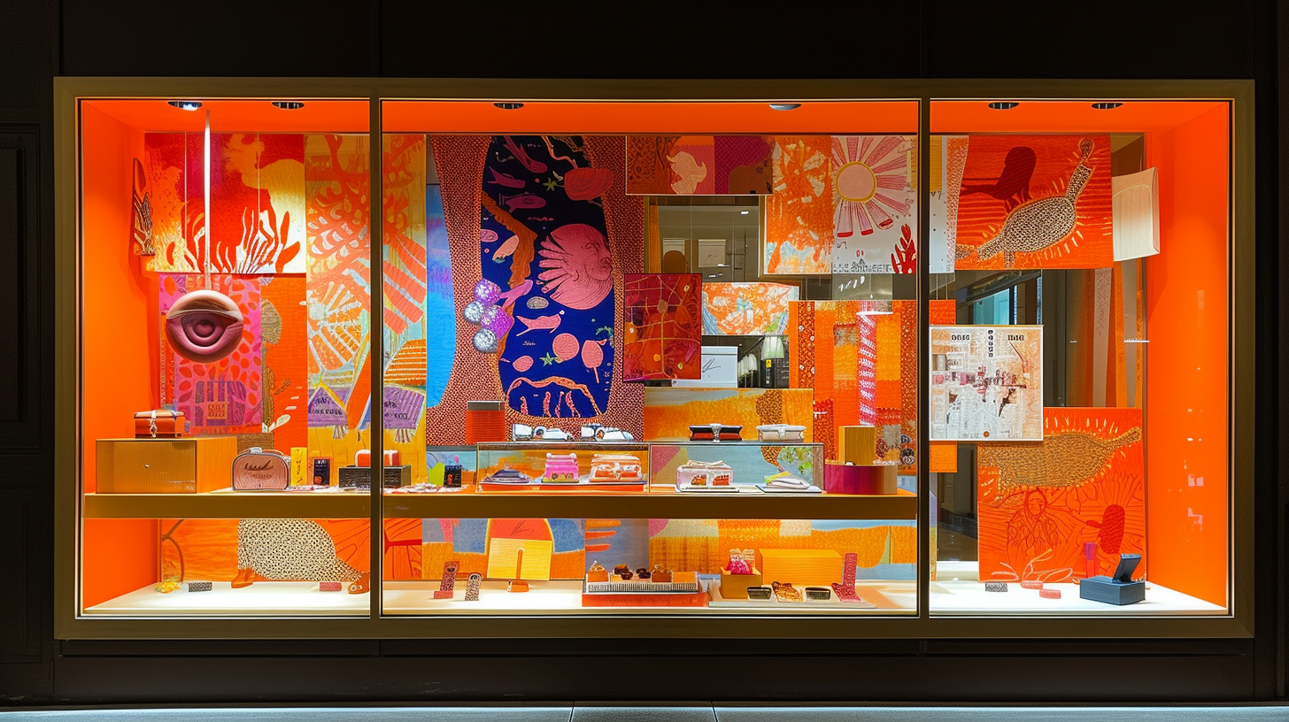 Vintage 1980's Hermès Store Window Display