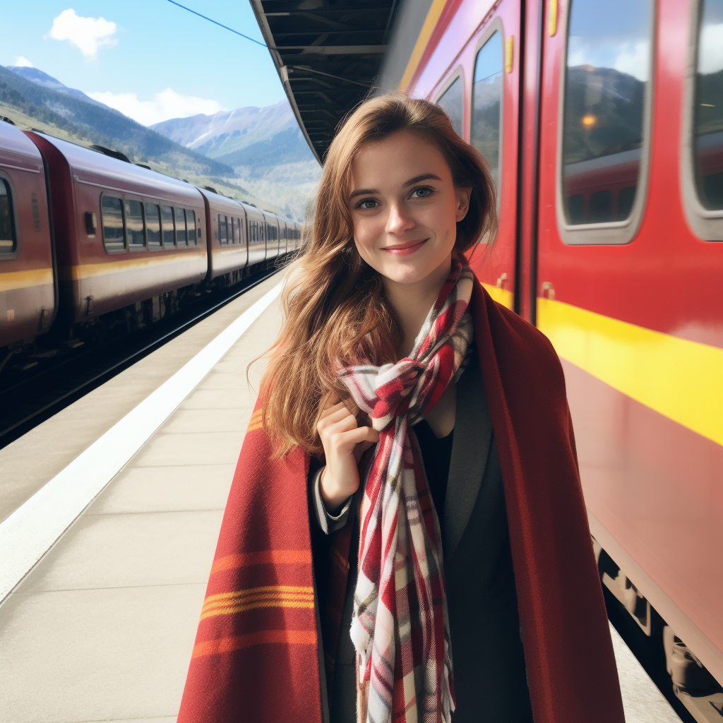 Hermoine Granger at Swiss Train Company