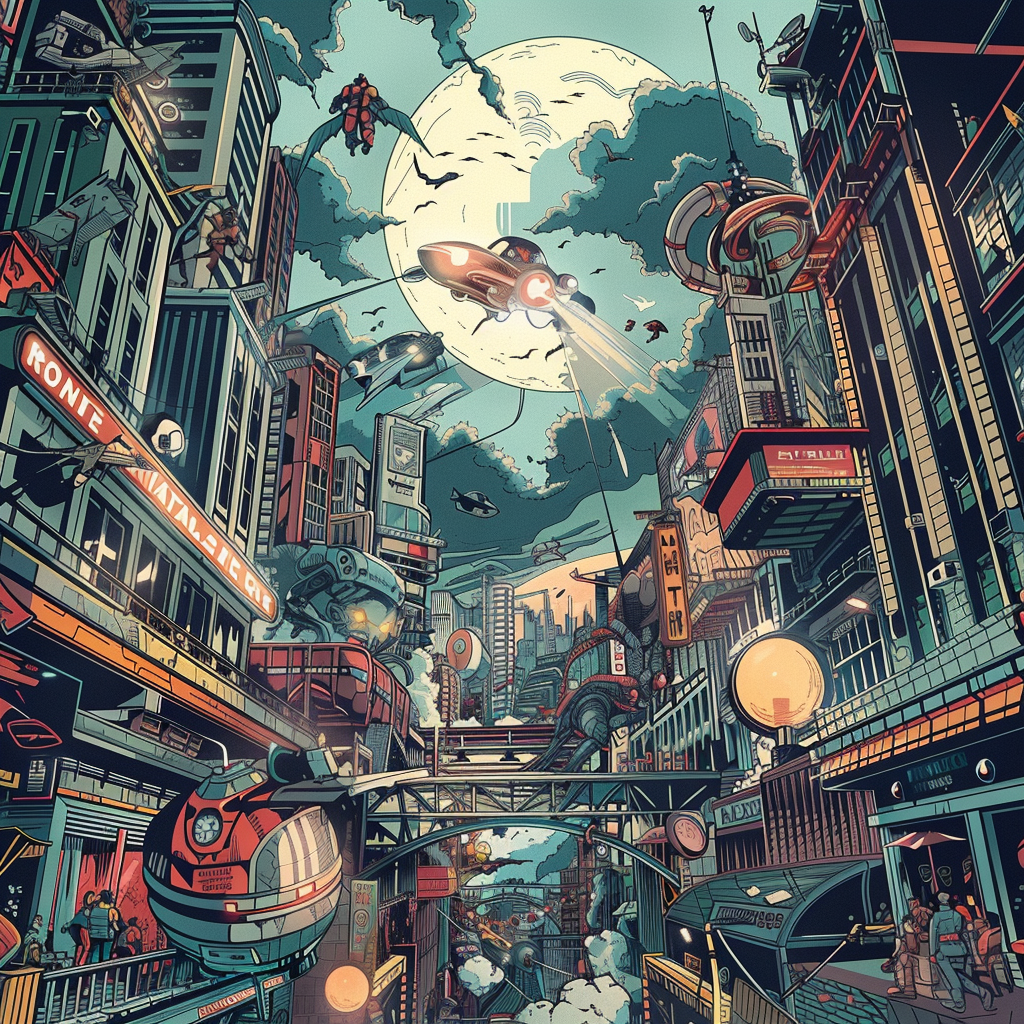 Heroic Establishments Cinematic Poster Illustration