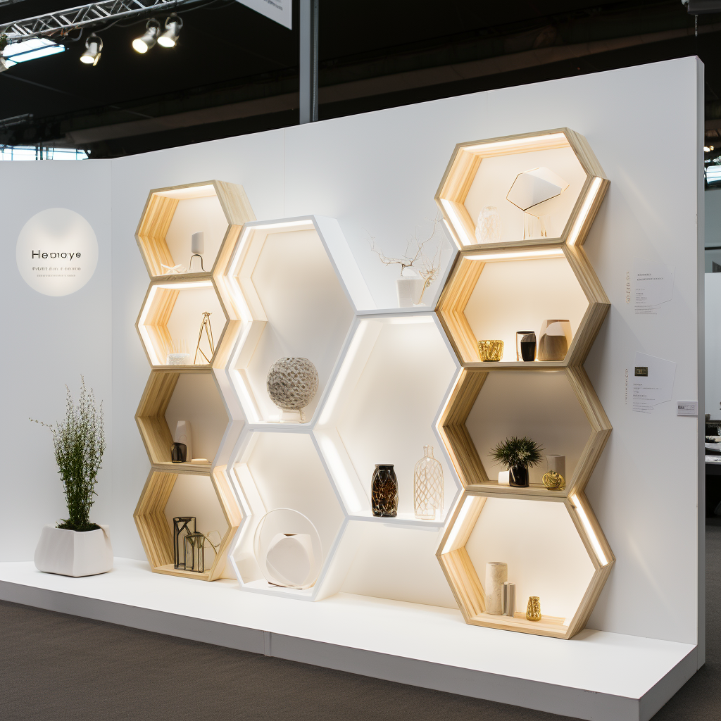 Hexagon Product Display with German Vibe