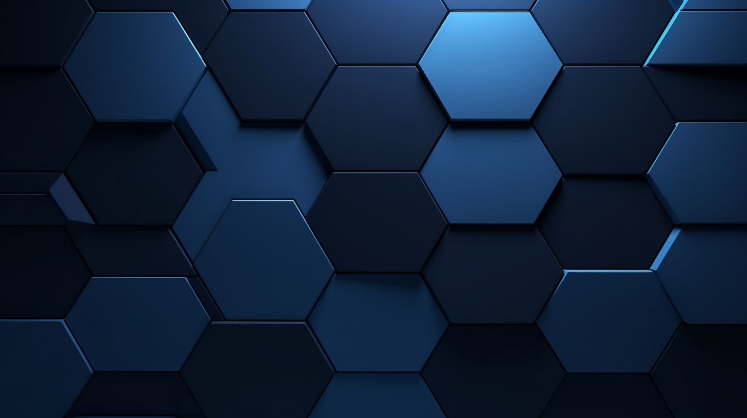 Dark blue hexagonal wallpaper