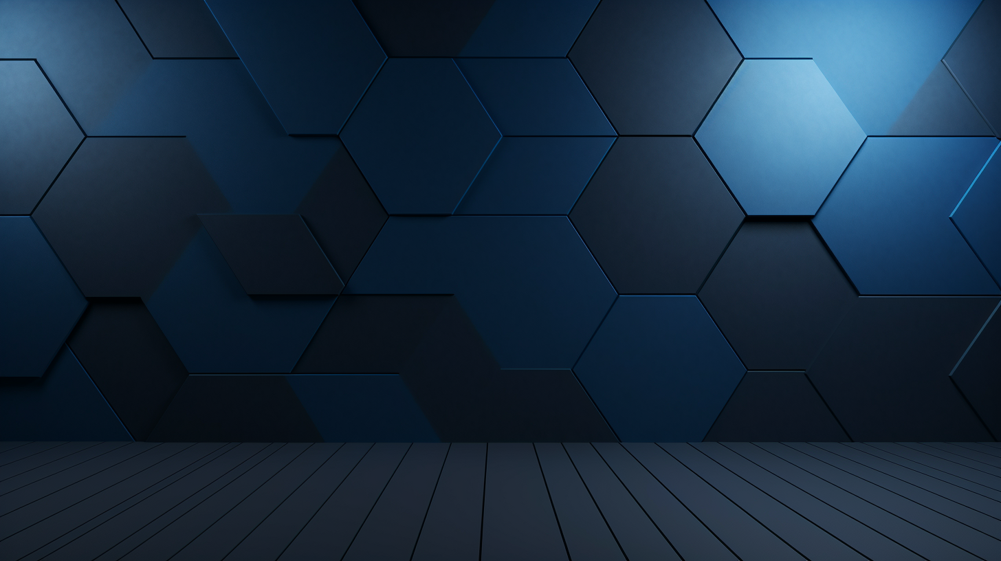 Dark blue hexagonal wallpaper