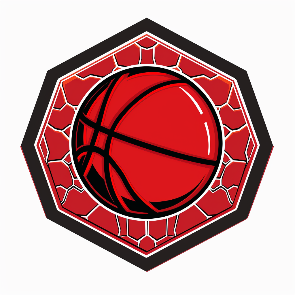 Hexers Basketball Team Logo on White Background