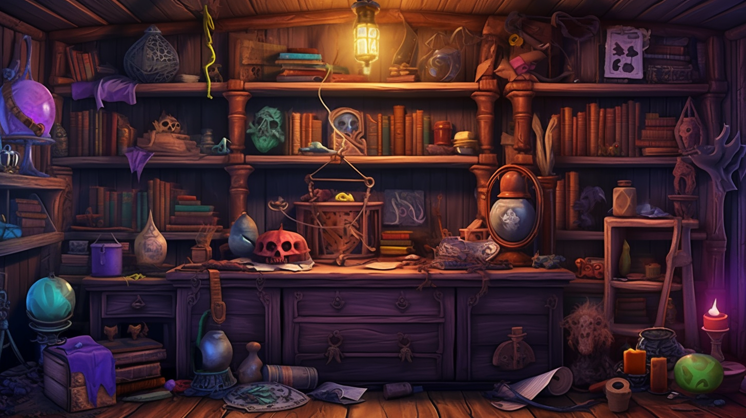 Vibrant hidden object game background