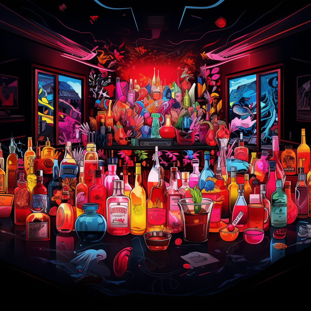 Vibrant Bottle Service Club Scene