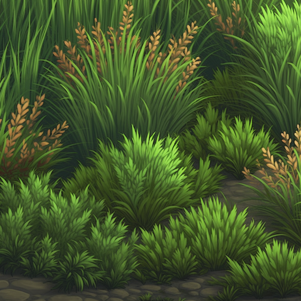 Pixel art high grass bush texture