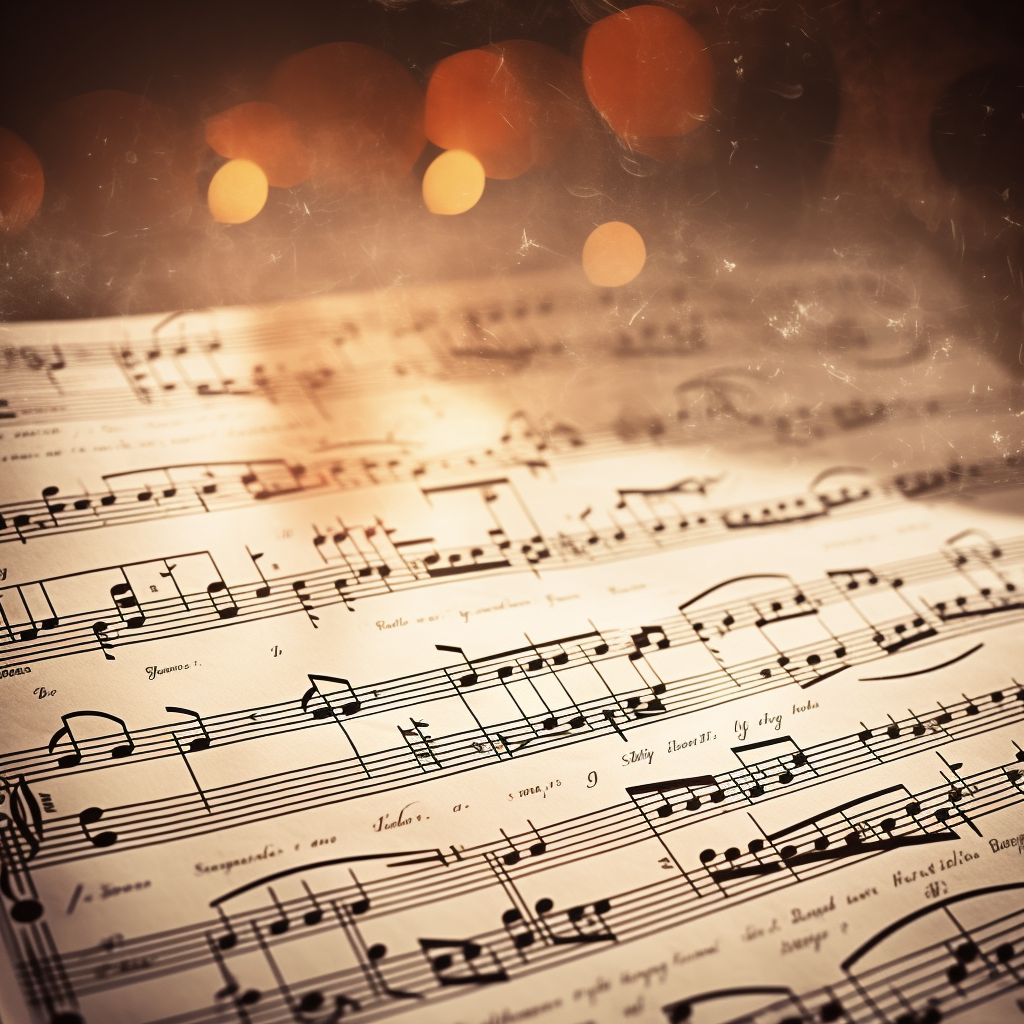 Creative highlighted sheet music design