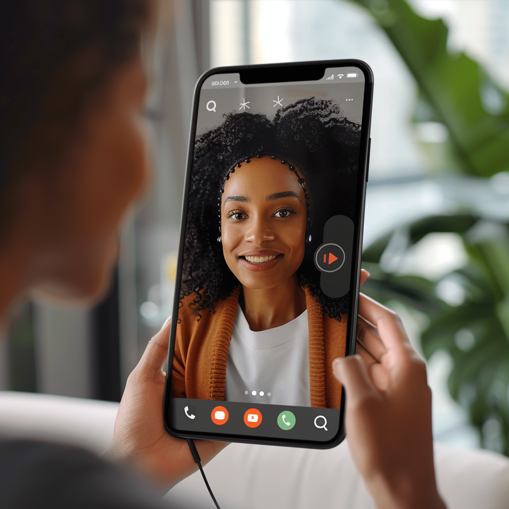 Video Call Interface with Tips