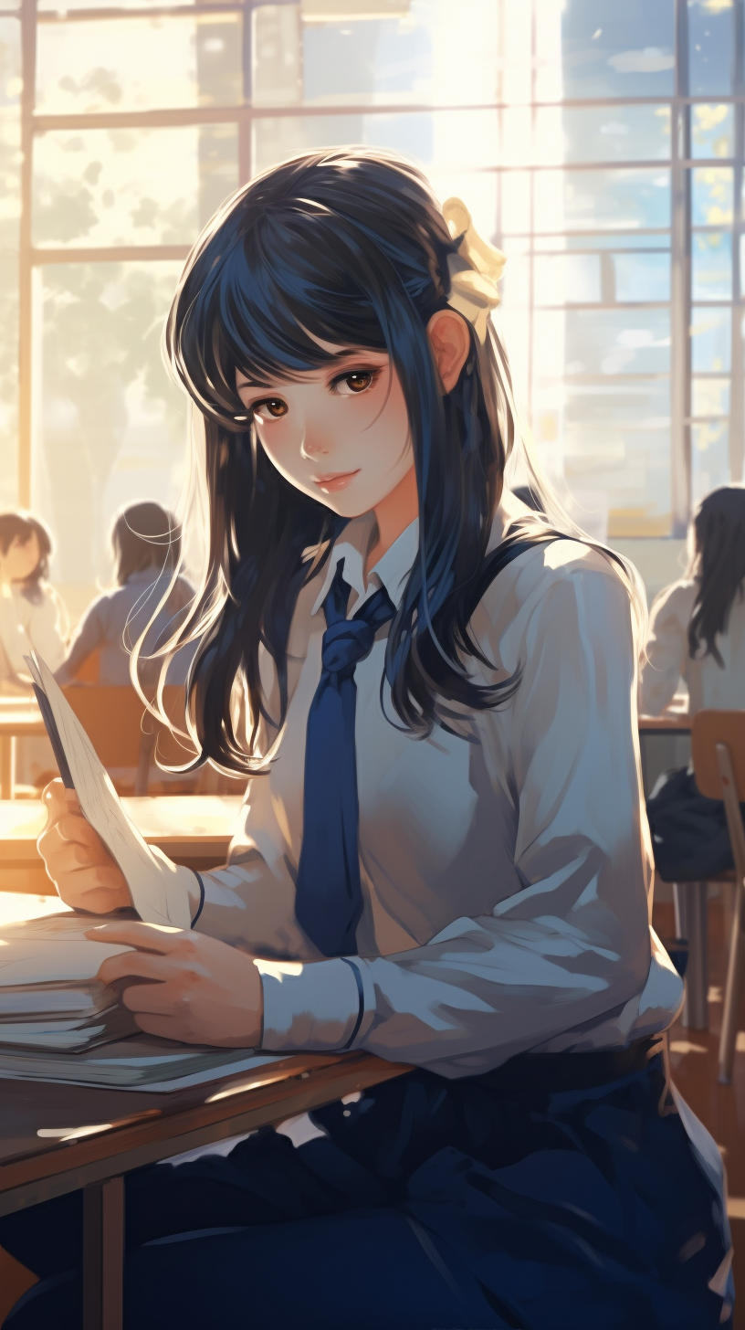 High school girls youth animation in 3D