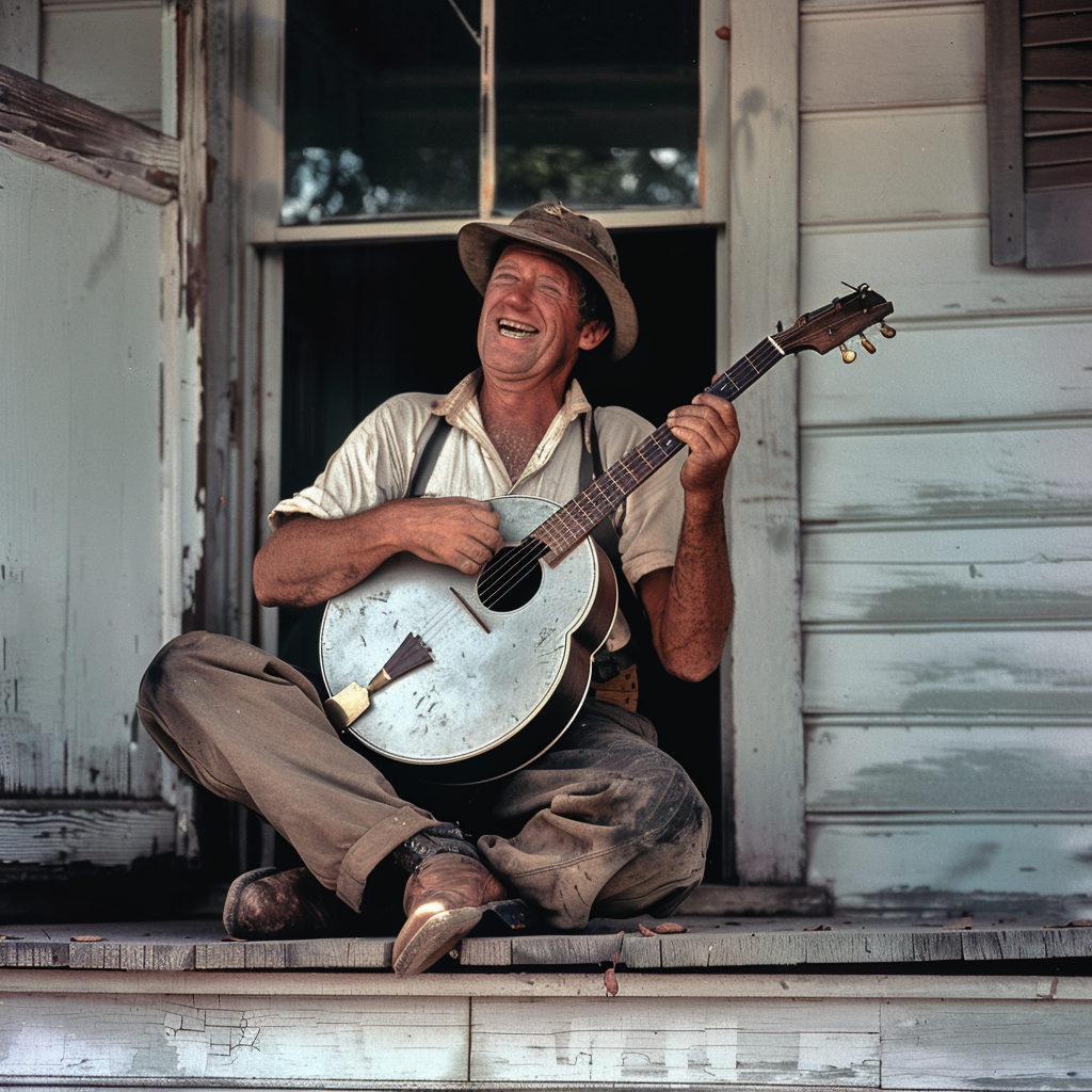 Grinning Hillbilly with Banjo