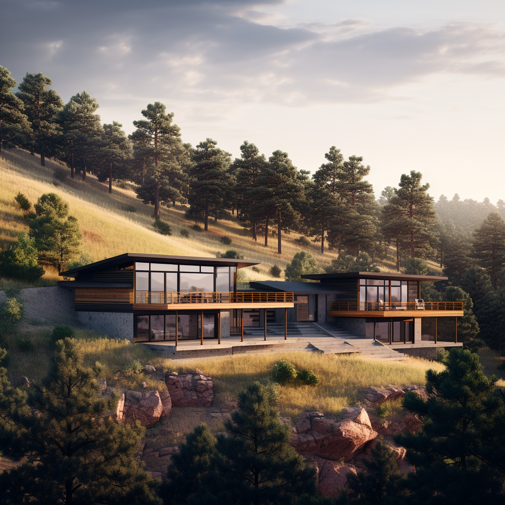 Nordic House Residence on Hillside