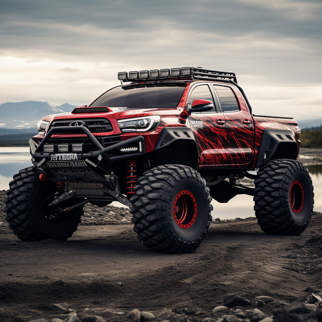 Powerful Hilux Monster Truck Showcasing Jaw-Dropping Stunts