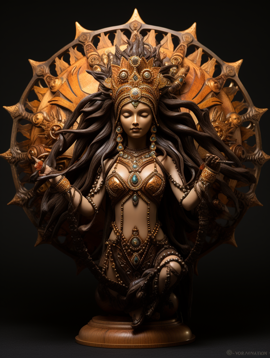 Hindu Goddess of the Orb Sculpture