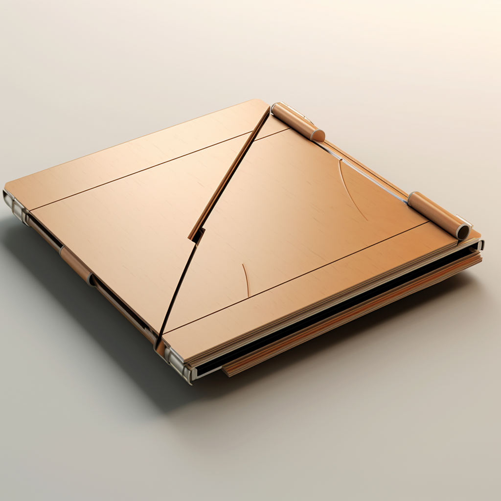 Illustration of hinged connection method for thin plate sheets