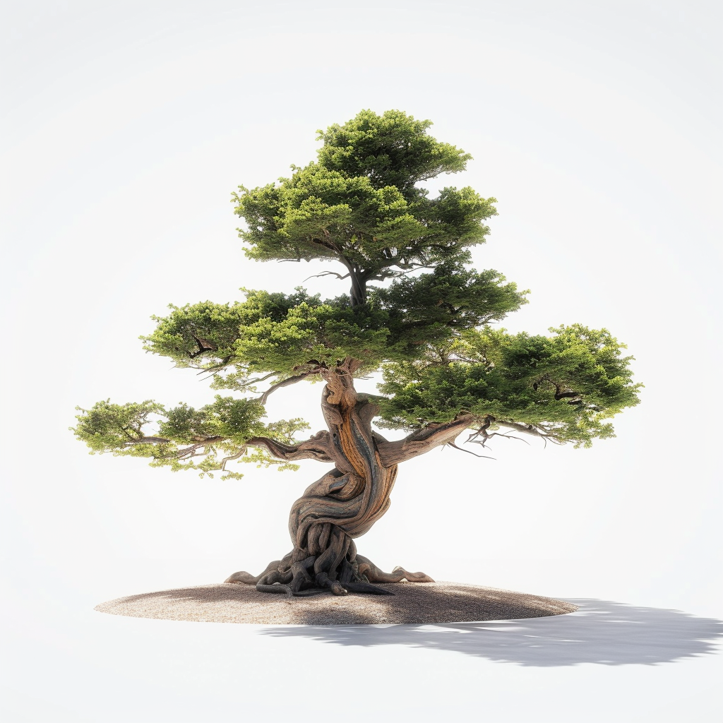 Hinoki Tree White Background Relax