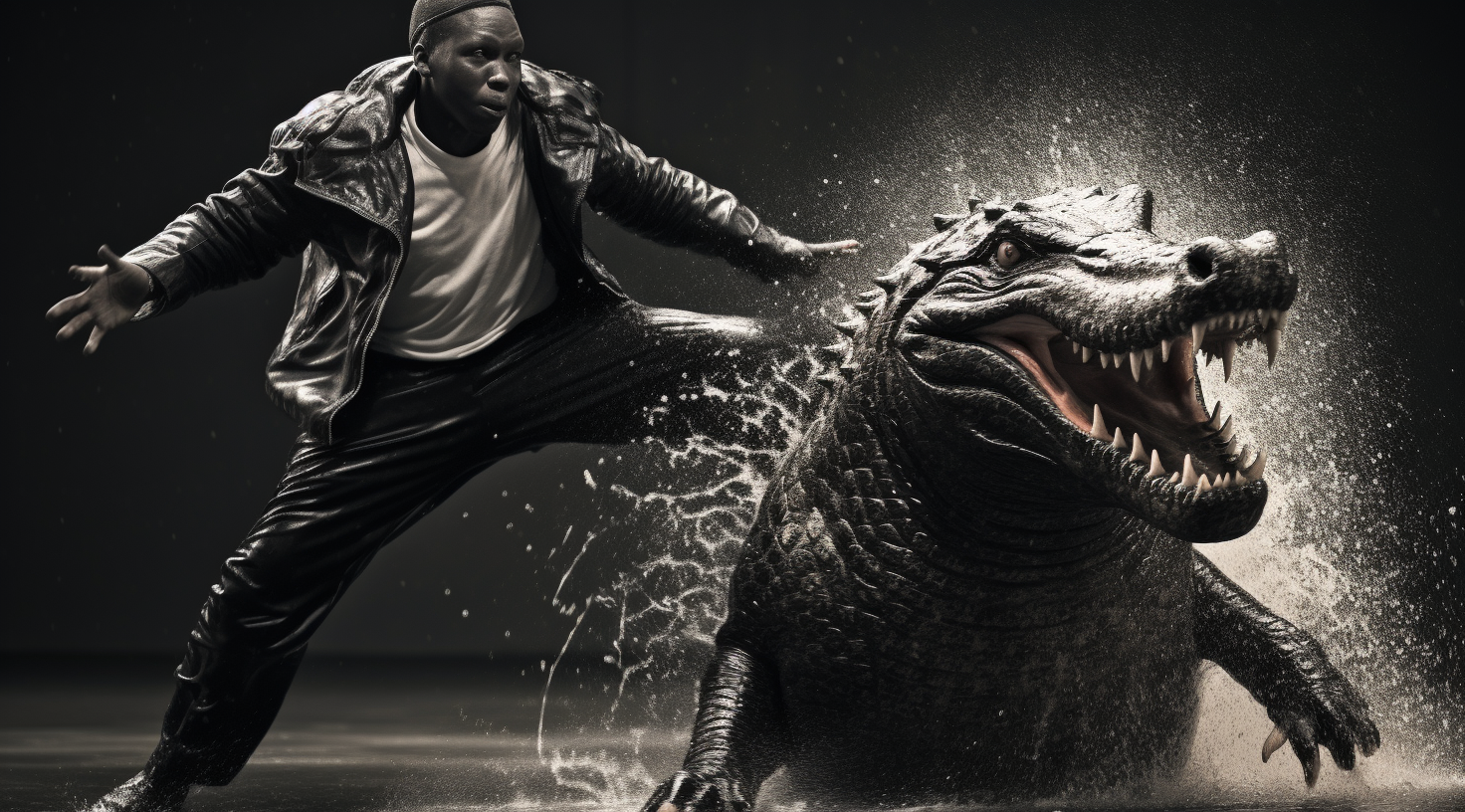 HipHop Rapper DJ Beats Up Gator with Kick Shot