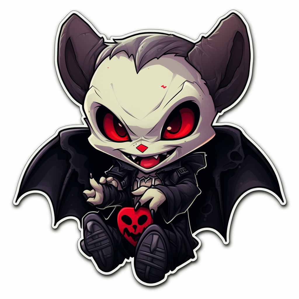 Fun and Adorable Hiphop Vampire Sticker