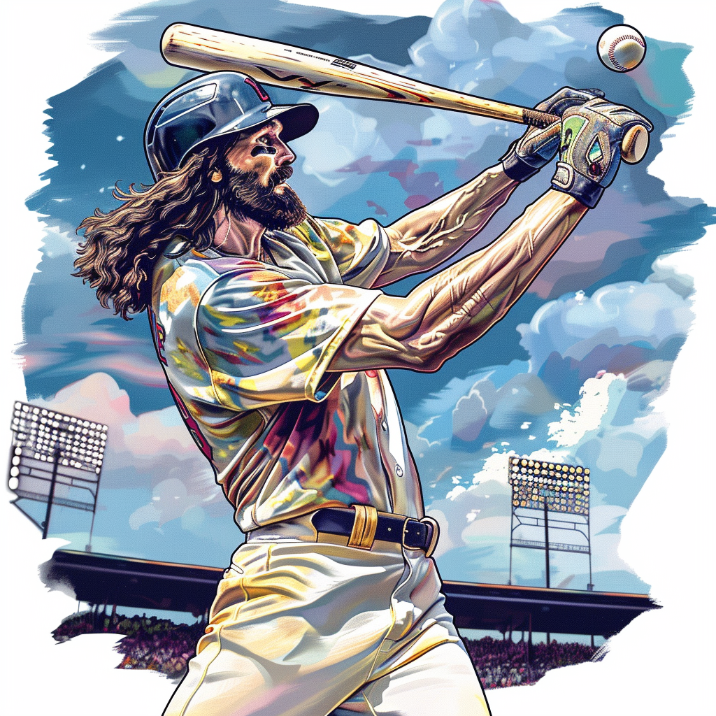 Hippy Jesus Baseball Homerun