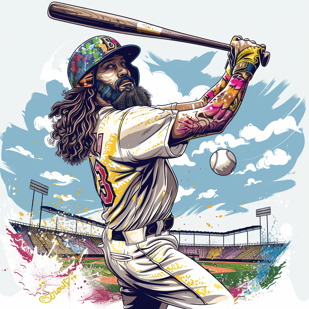 Hippy Jesus Baseball Home Run