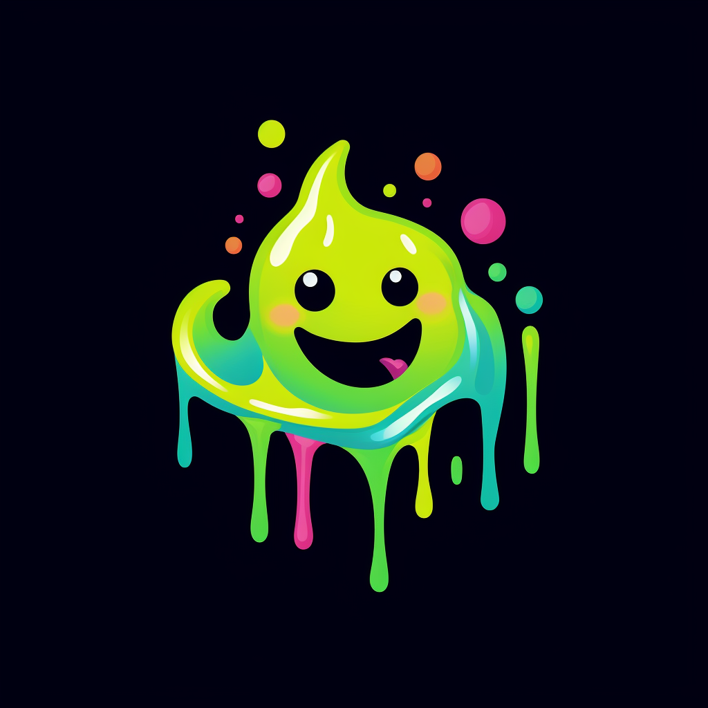 Bright and Colorful Slime Logo