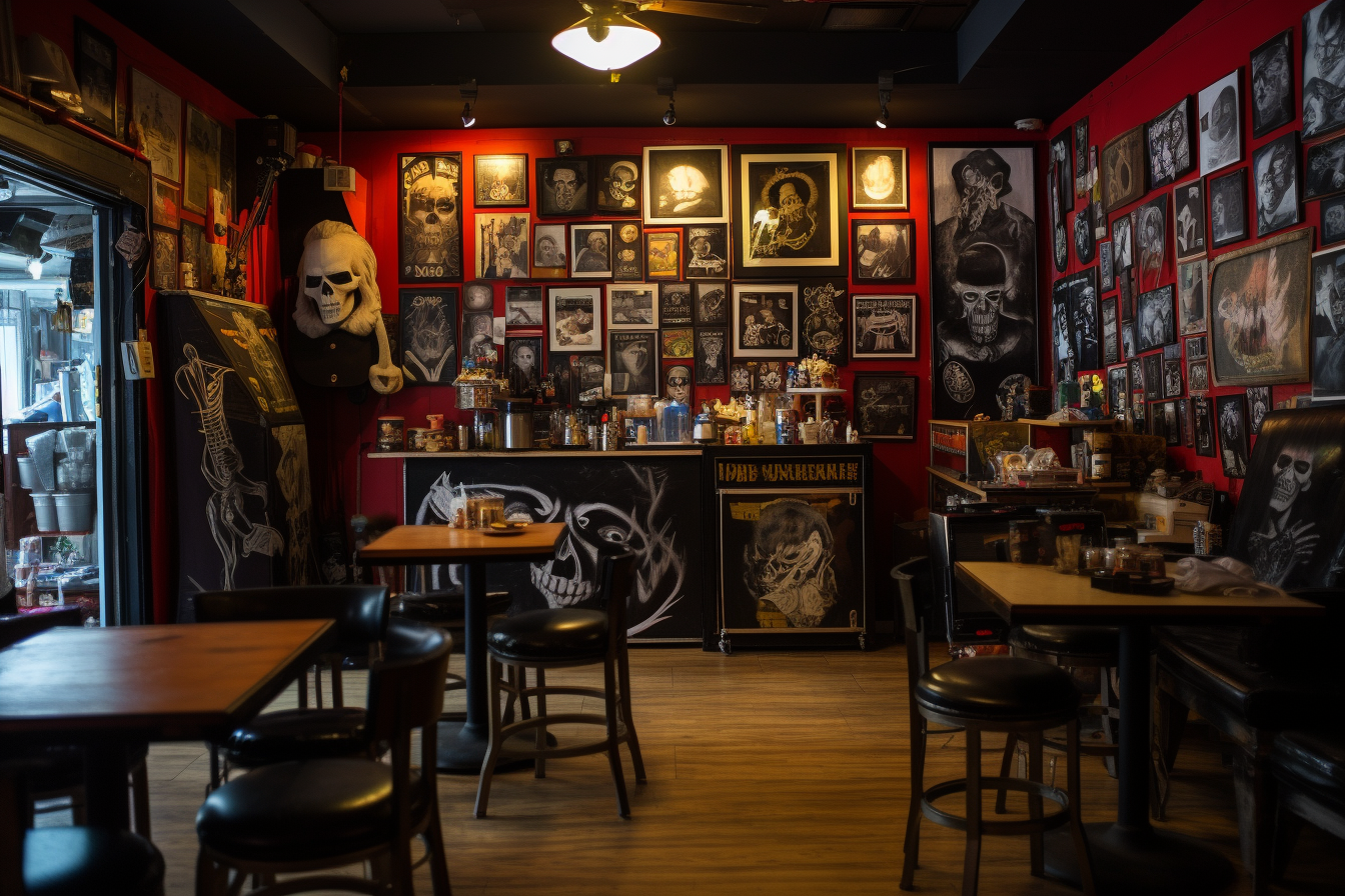 Hispanic metalheads enjoying coffee shop vibes