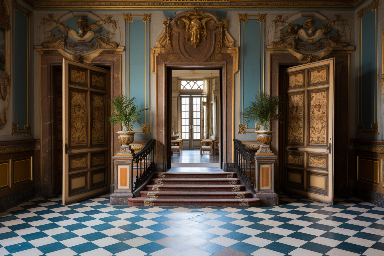 Chatsworth House Staircase, Elegant and Historic