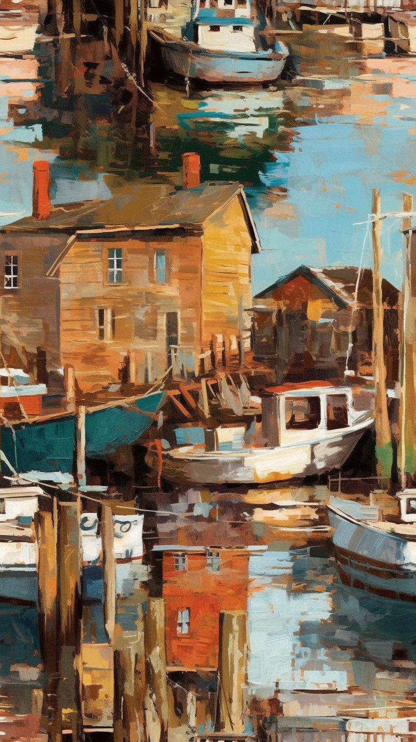 Portsmouth's Historic Harbor Painting