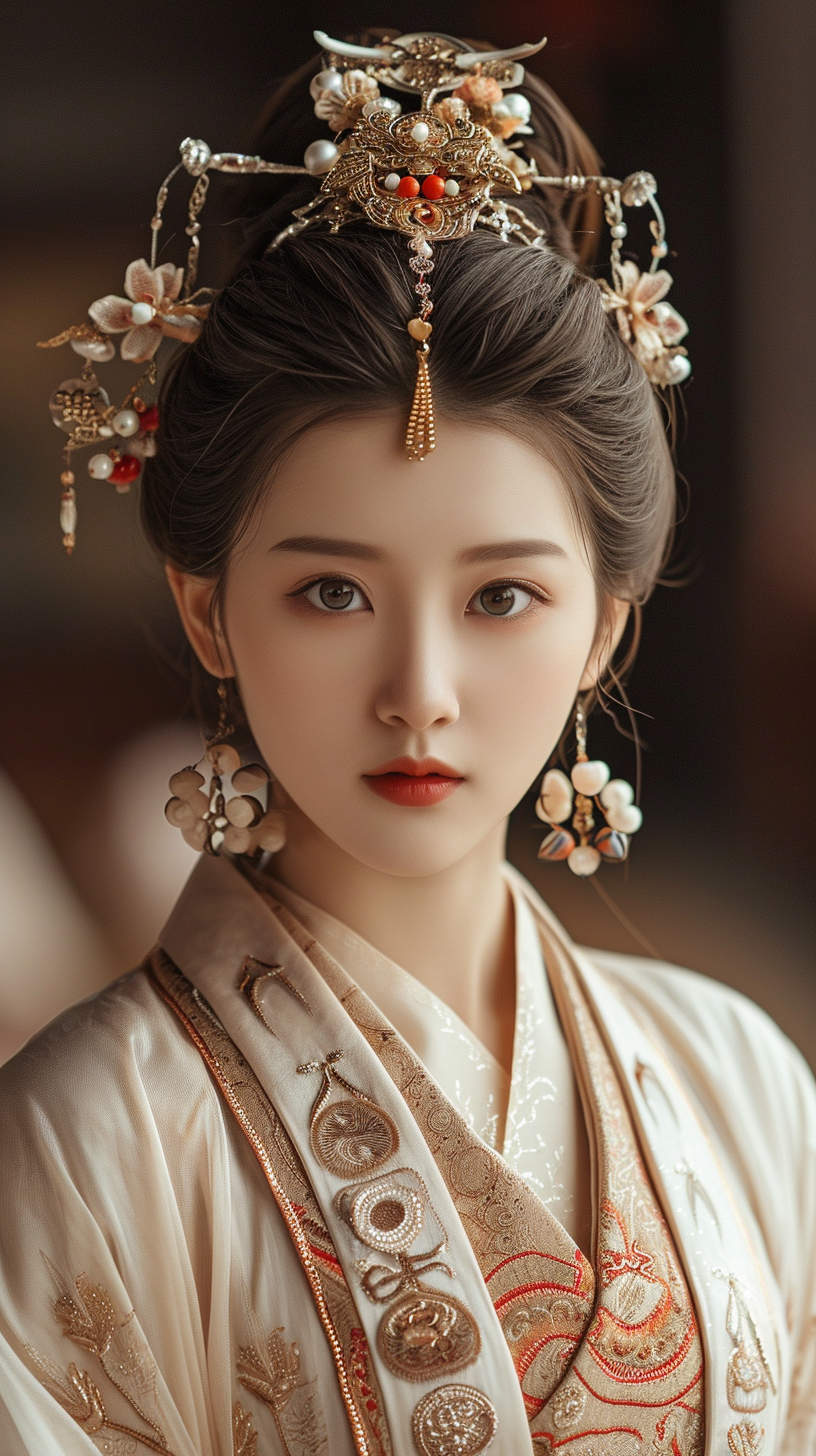 Beautiful princess in ancient China during Jin Dynasty