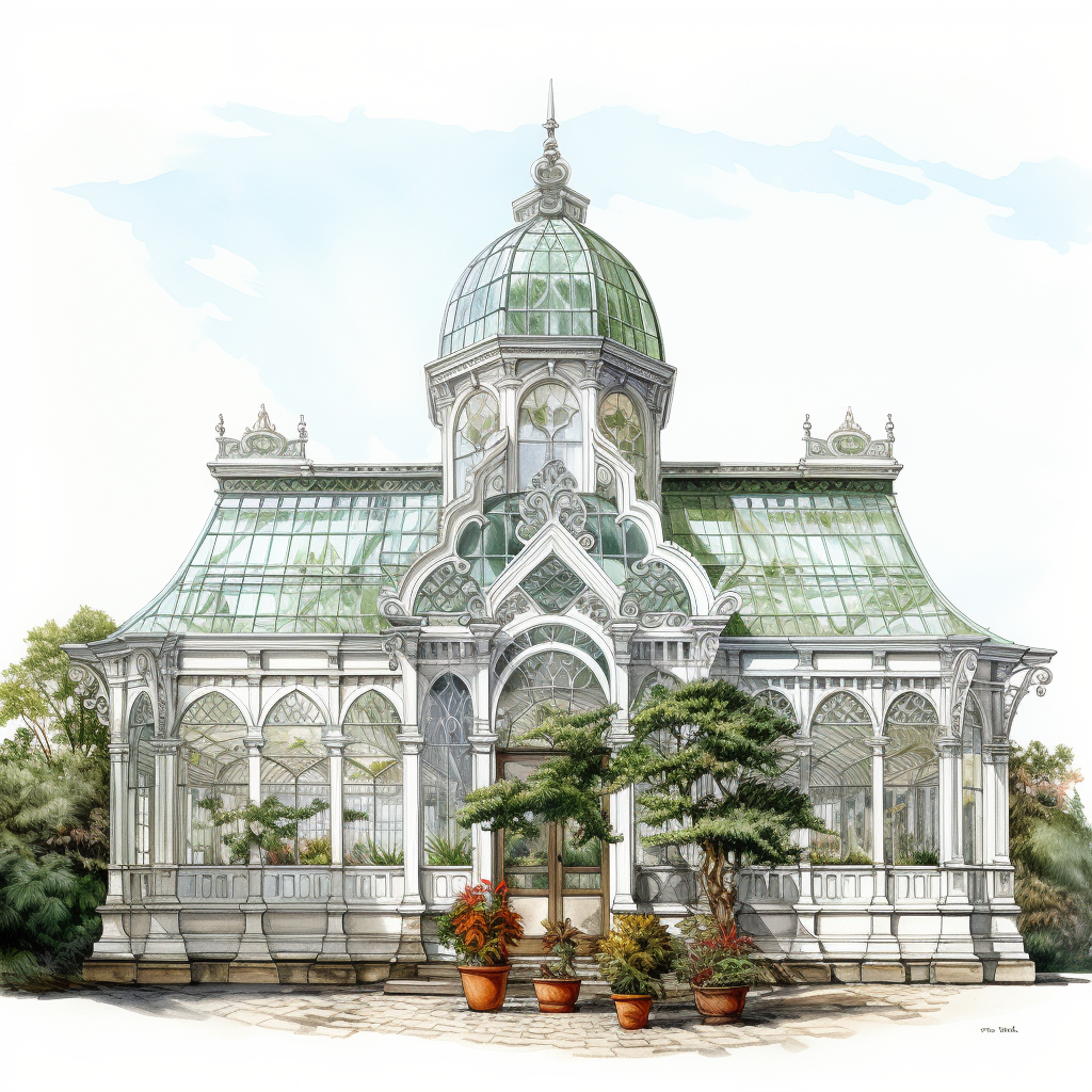 Beautiful historical glasshouse in Vienna