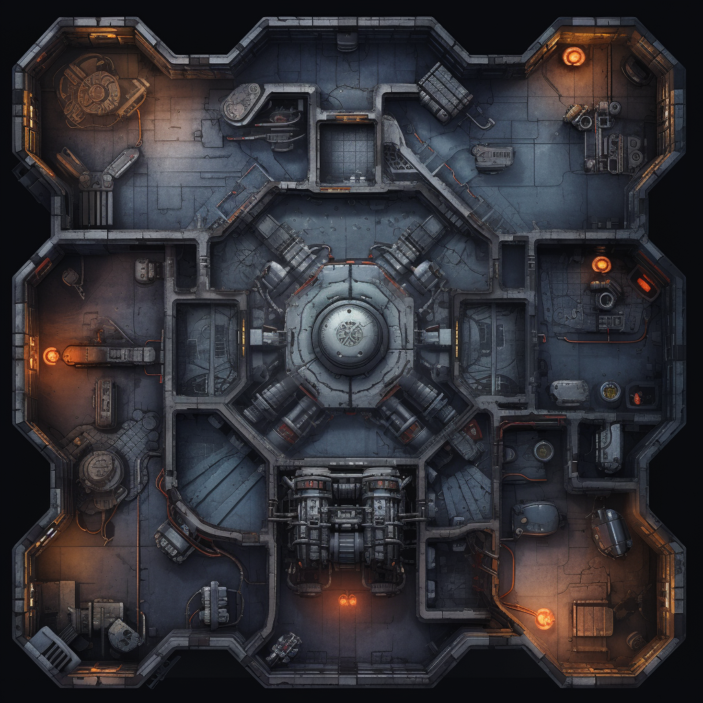 Top-down view of Warhammer 40K Hivemind Control Facility