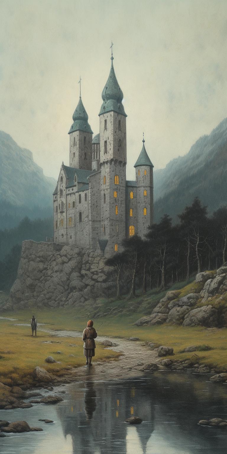 Enchanting Hogwarts Castle Painting