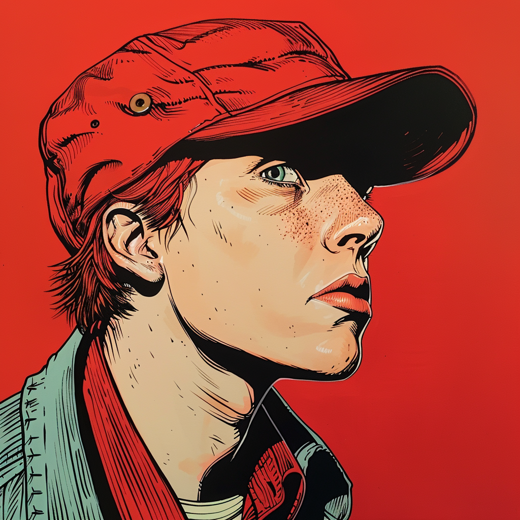 Holden Caulfield in Red Hat