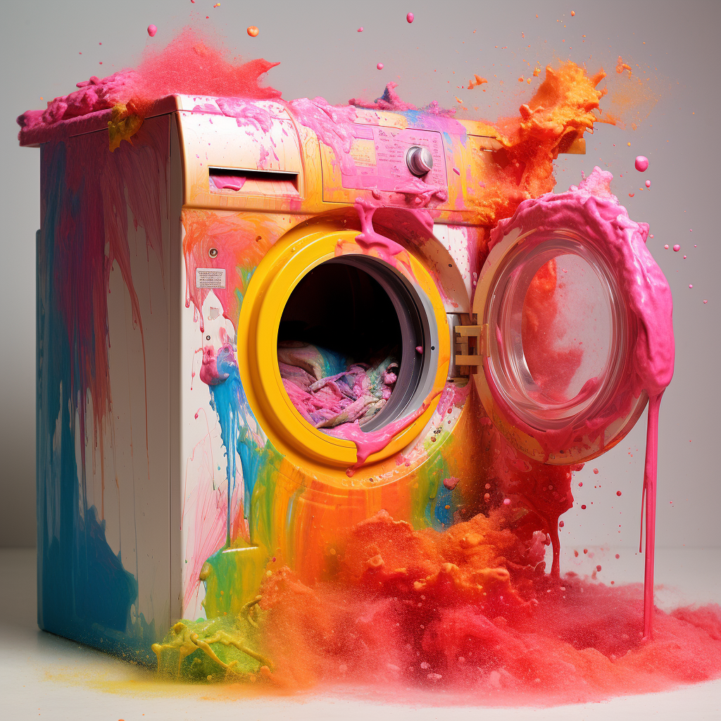 Vibrant Holi Washing Machine